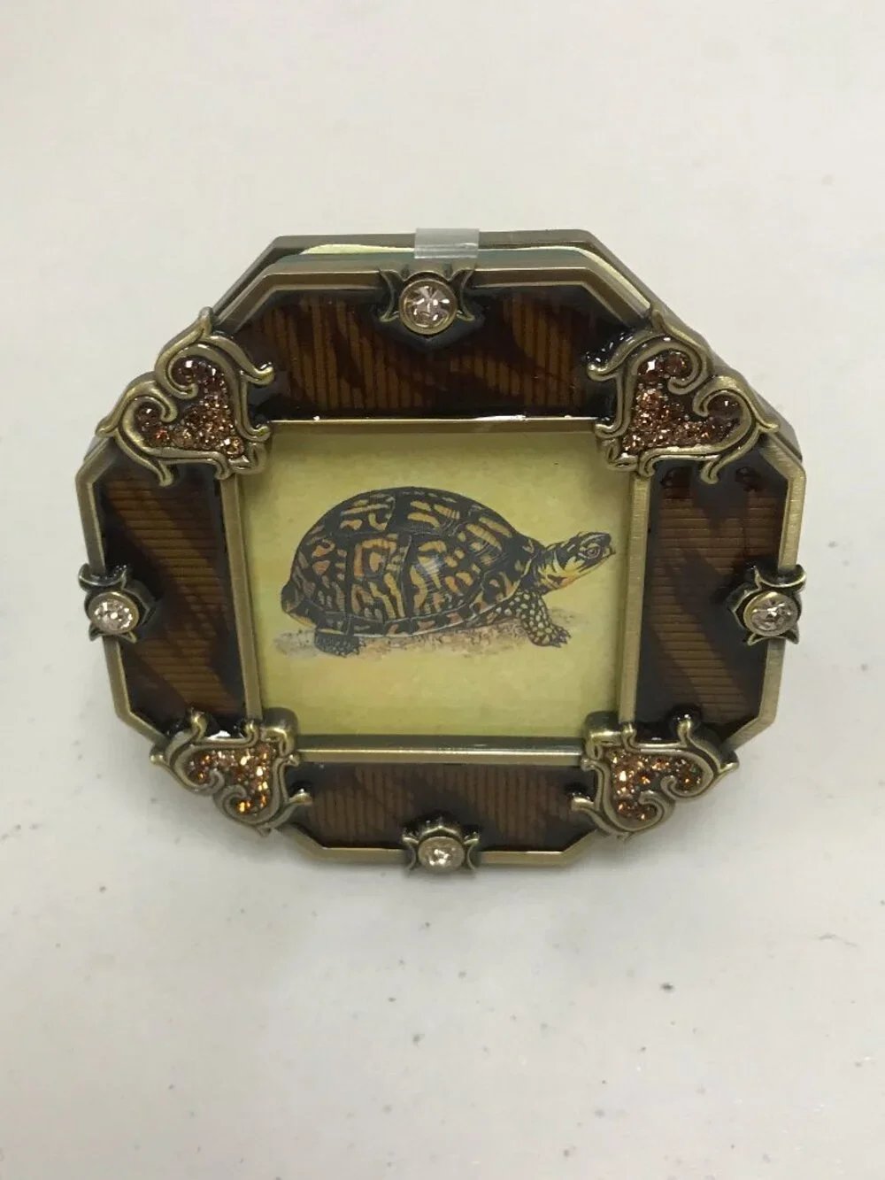 Jay Strongwater enamel frame swarowski crystal hearts tiger NIB
